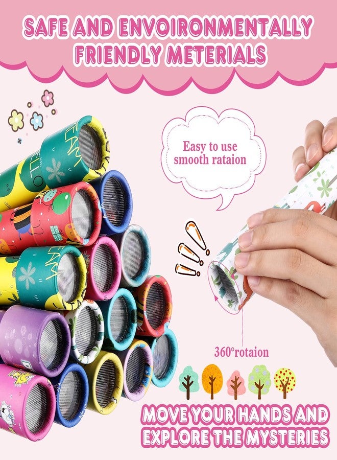 Jerify 100 Pcs Classic Kaleidoscopes Bulk Kids Birthday Party Favor Educational Kaleidoscope Toy Return Gift Retro Goody Bag Fillers for School Classroom Carnival Prizes, Random Pattern - Image 4